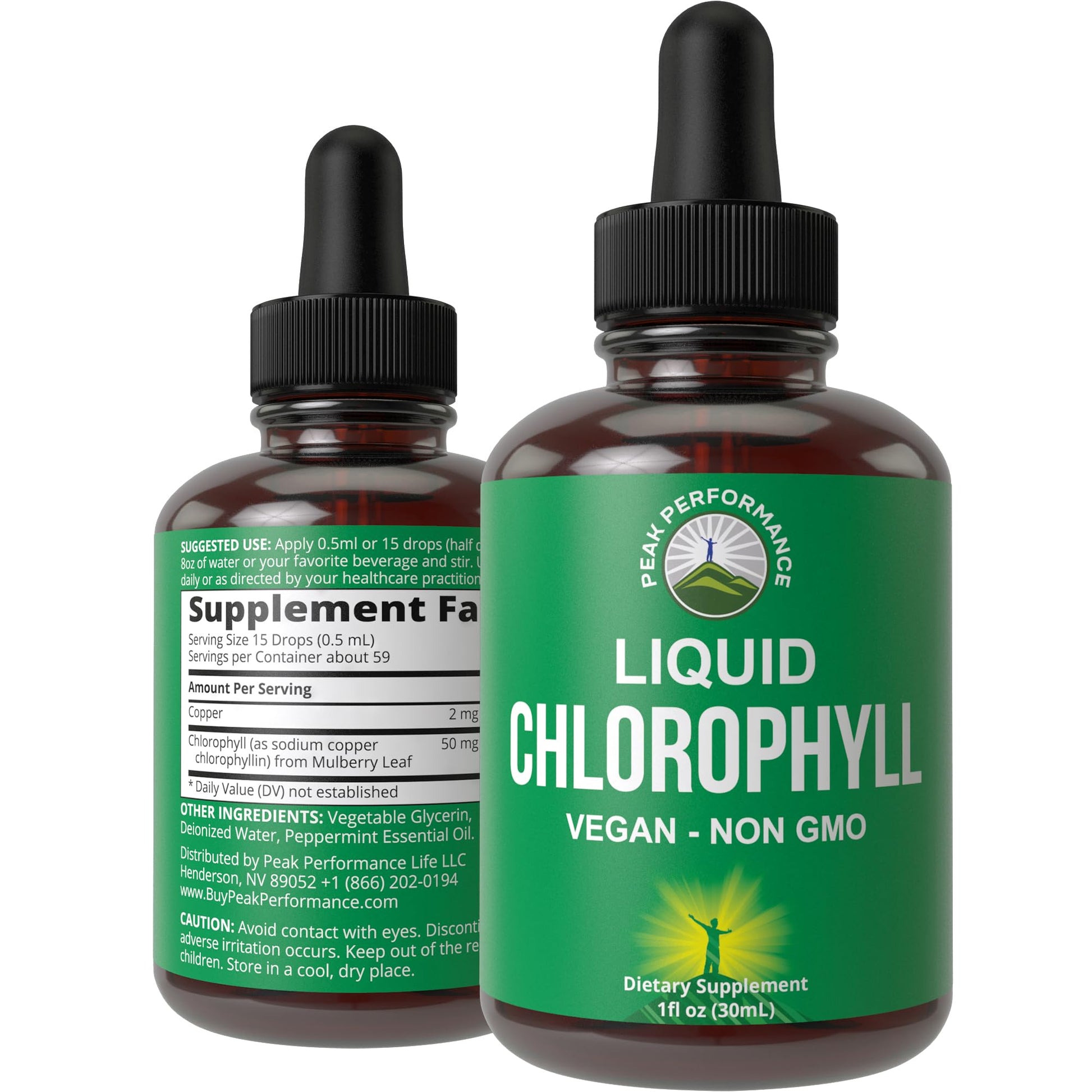 Chlorophyll Liquid Drops - Ultra High Purity, Alcohol Free, Non-GMO, Gluten Free Liquid Chlorophyll Drops Supplement. Take with Water. Internal Deodorant + Skin Care, Immune, and Digestive Support Peak PerformanceBuy Supplements Australia