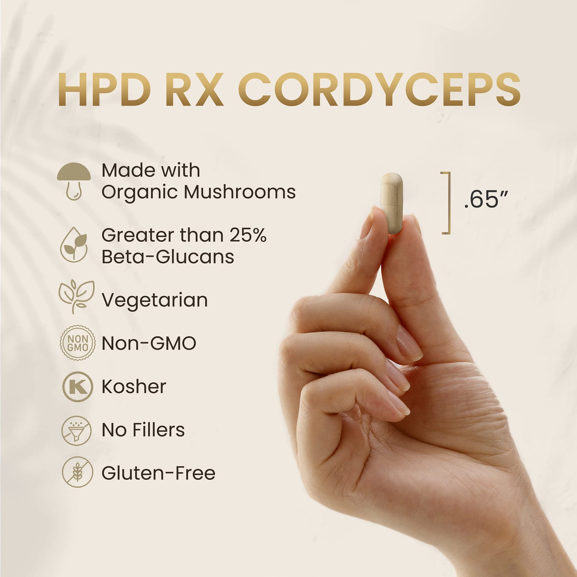 HPD Rx Premium Organic Cordyceps Mushroom Extract Performance Supplement HPD RxBuy Supplements Australia