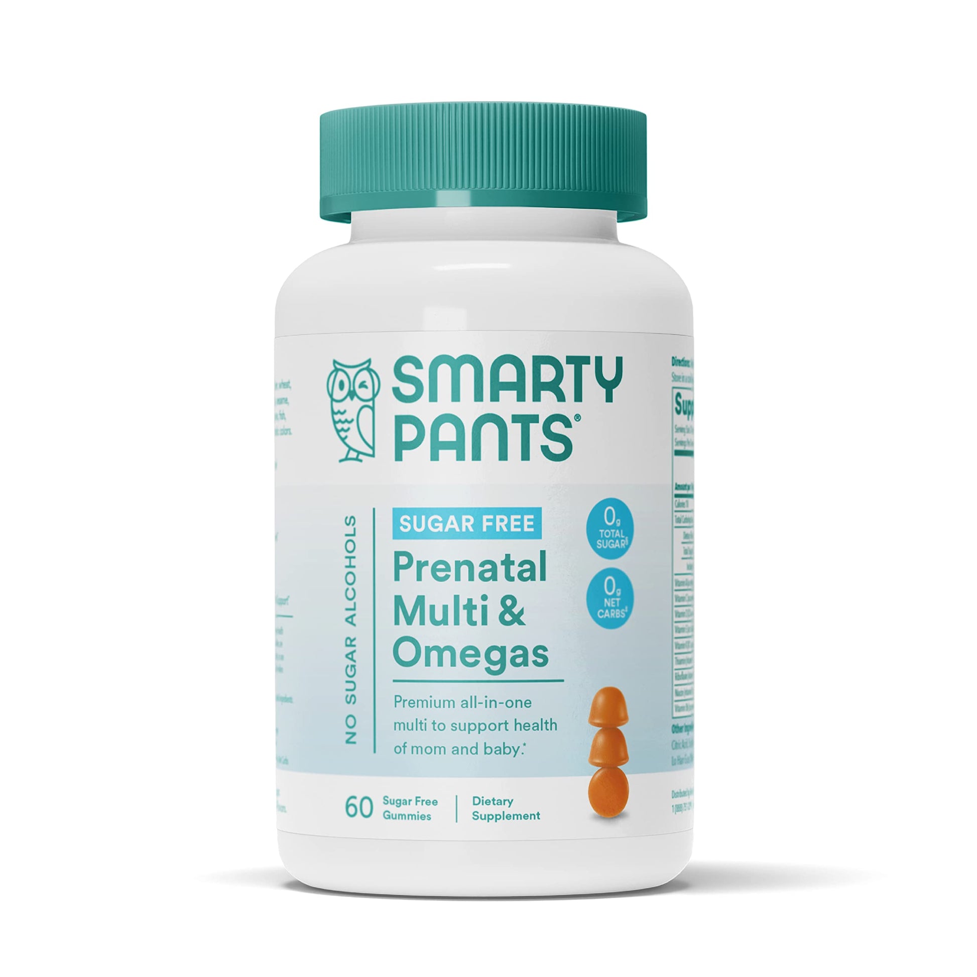 SmartyPants Prenatal Vitamins for Women, Sugar Free Multivitamin Gummies SmartyPants