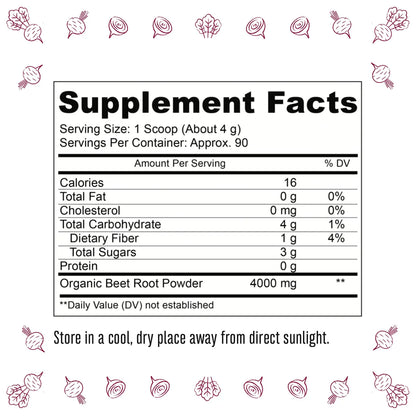 TruBaio Organic Beet Root Powder: Nitric Oxide Booster, Circulation and Stamina Increasing TruBaio