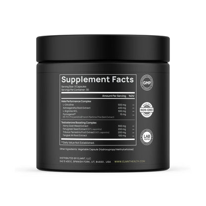 21,800mg Testosterone Booster for Men 8X Strength w. Ashwagandha, Tongkat Ali TERRA ELMNT