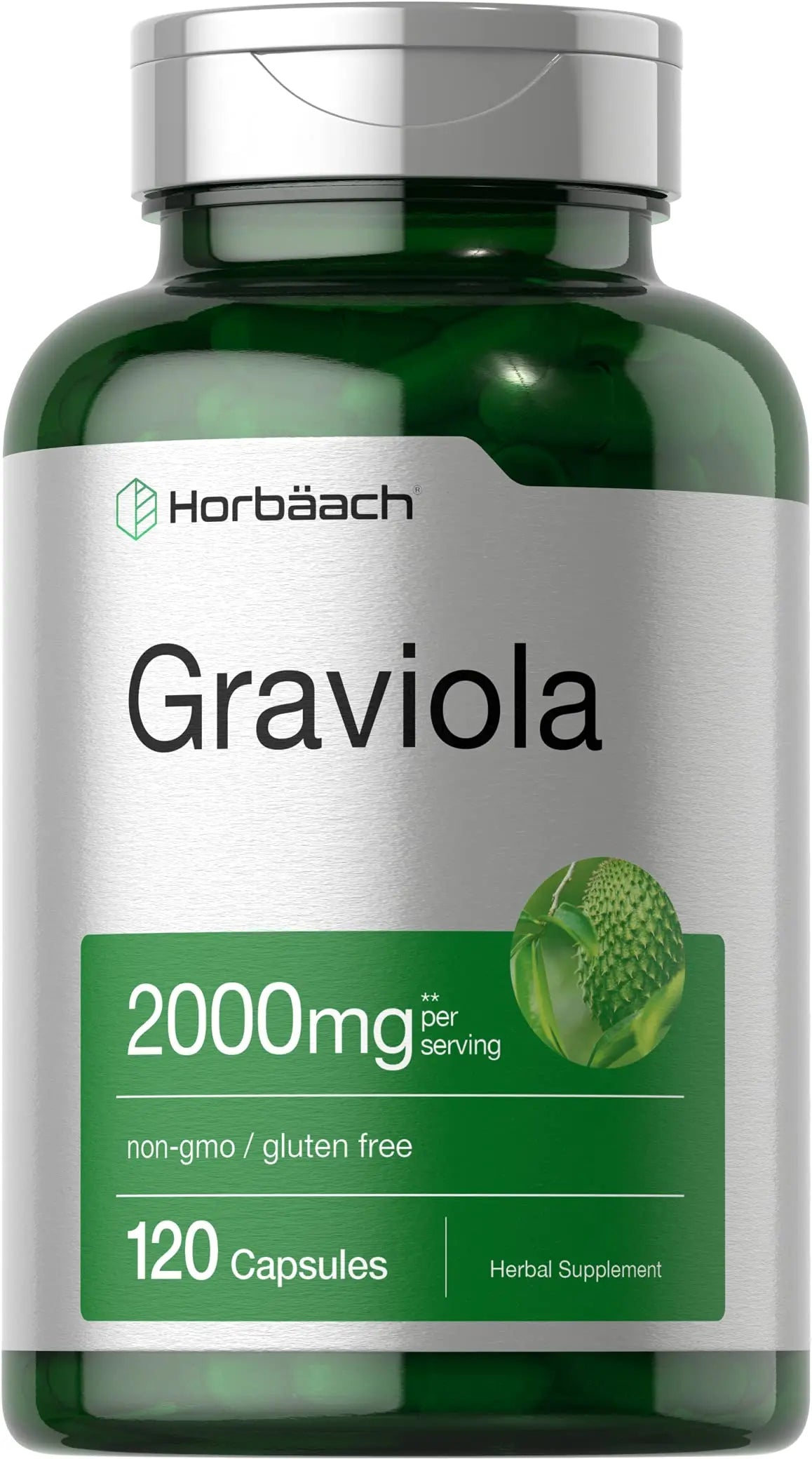Graviola Extract 2000 mg 120 Capsules With Graviola Proprietary Blend Ingredient Horbäach