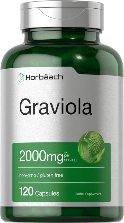 Graviola Extract 2000 mg 120 Capsules With Graviola Proprietary Blend Ingredient Horbäach