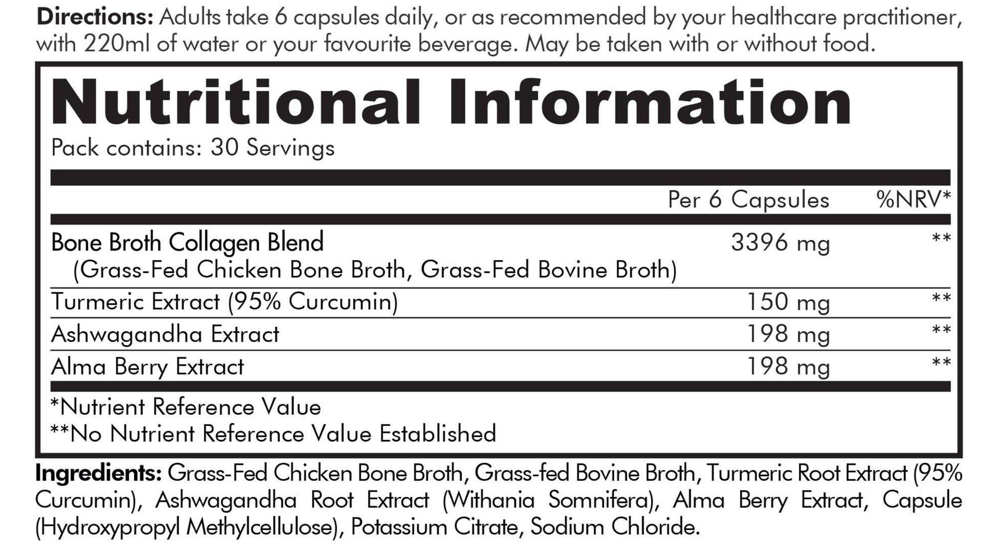 Codeage Bone Broth Collagen Capsules Grass Fed - Pasture Raised Chicken Bone Broth Collagen CodeageBuy Supplements Australia