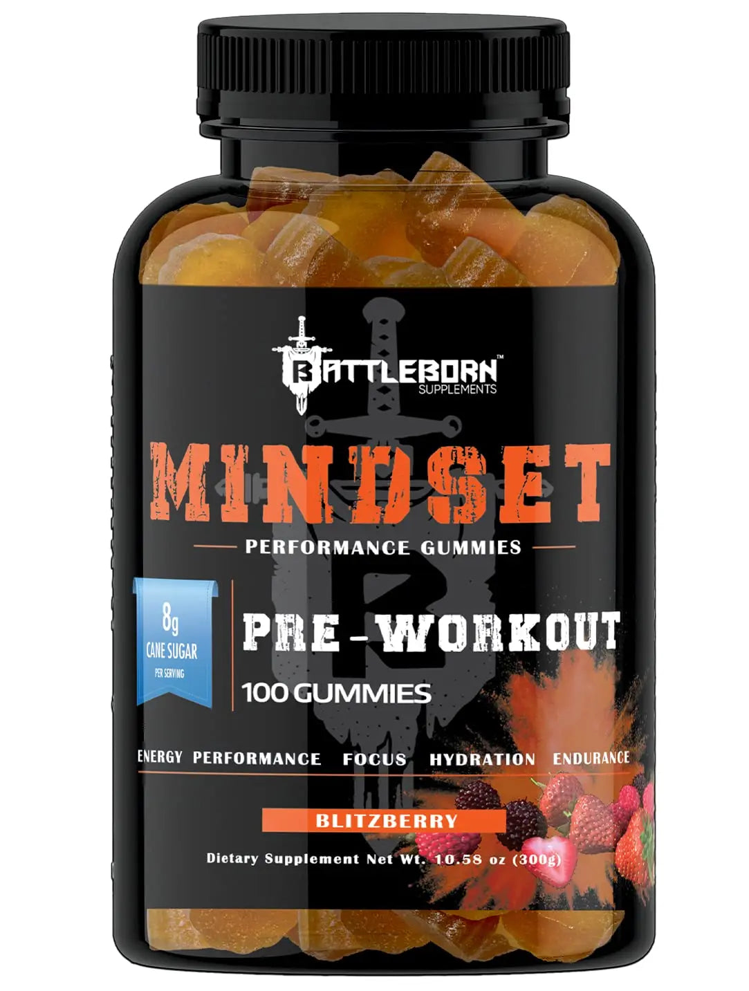 Mindset Dietary Supplement Gummies for Energy and Performance | Naturally Flavored Battle Born Supplements