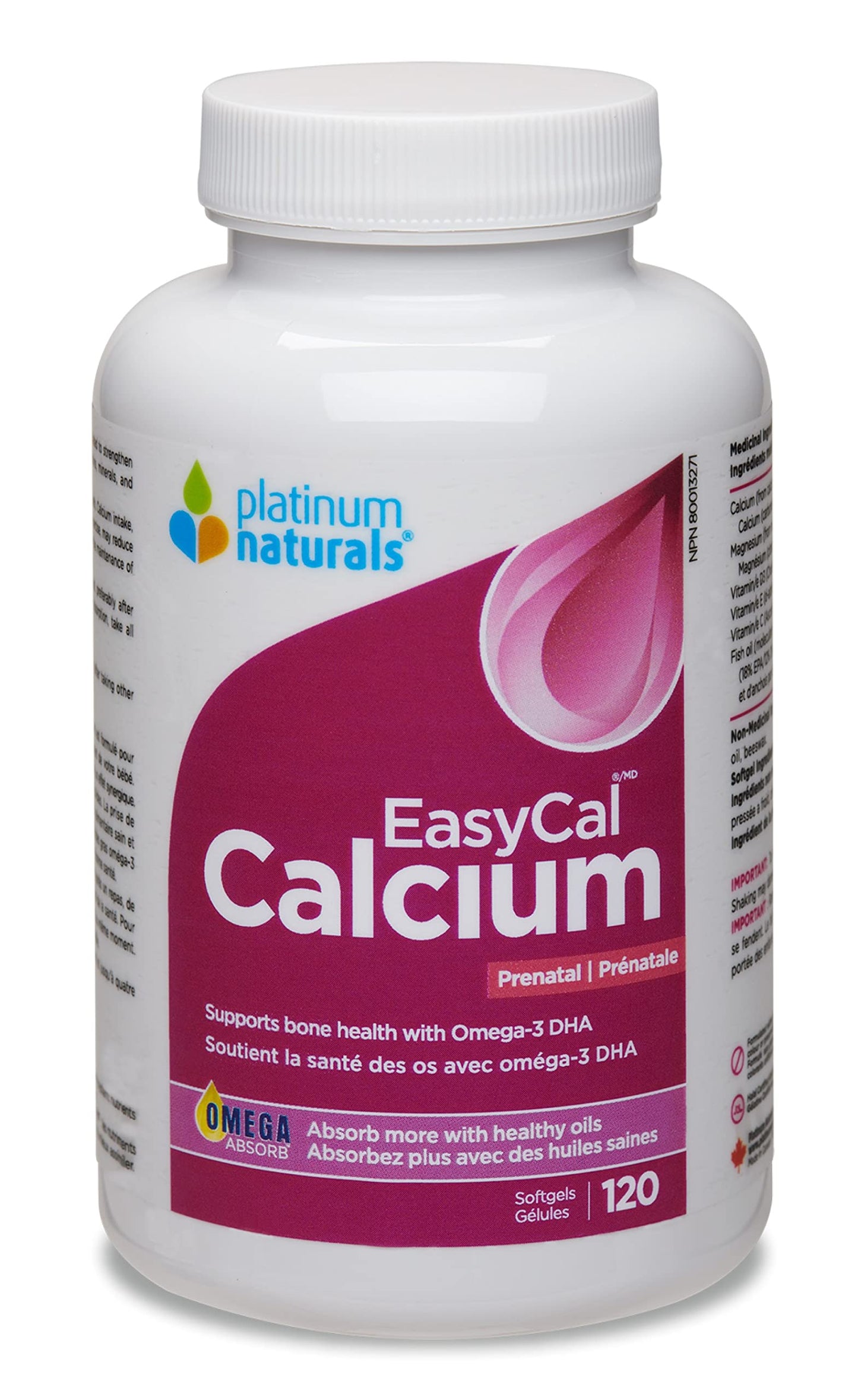 Platinum Naturals EasyCal Calcium Prenatal 120s My Store