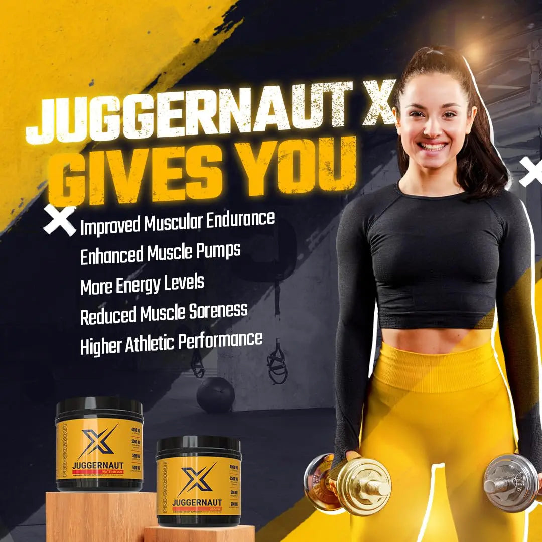 Juggernaut X Pre-Workout Supplement (Watermelon) - Boosts Strength, Endurance, Focus Infinite Labs