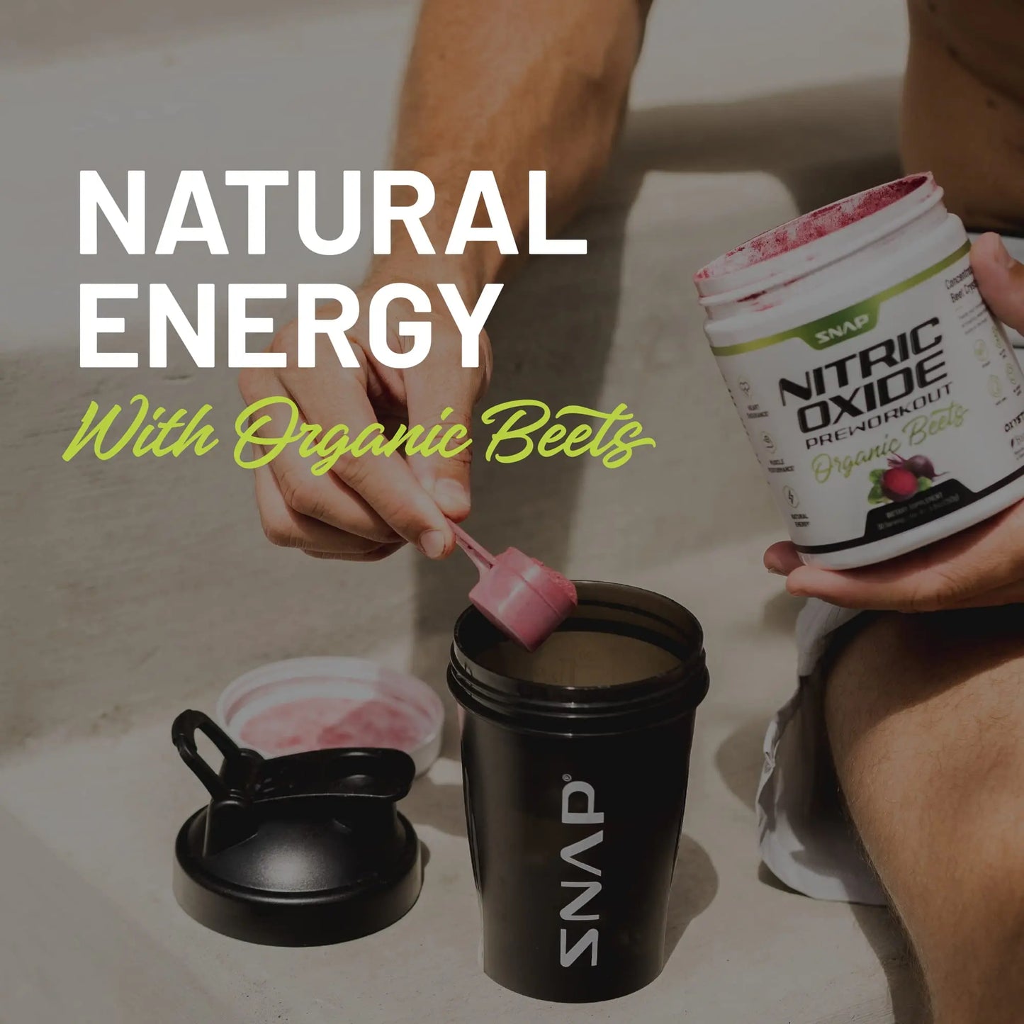 Snap Supplements Preworkout Beet Root Powder, Nitric Oxide Pre Workout with Organic Snap Supplements