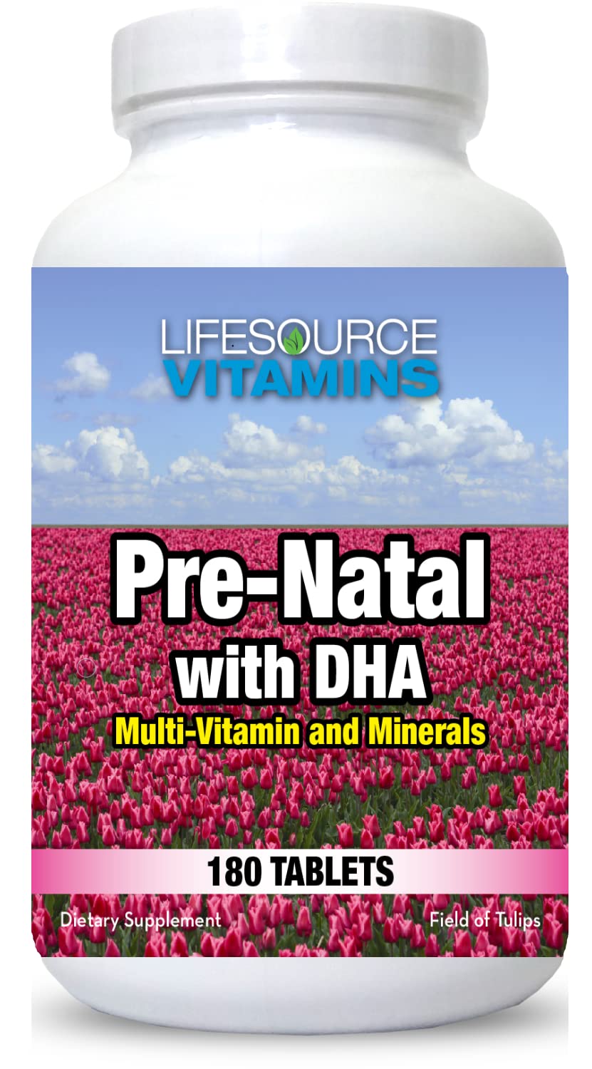 LifeSourceVitamins Pre-Natal Multi-Vitamins and Minerals with DHA - Mom and Baby Health LifeSourceVitamins