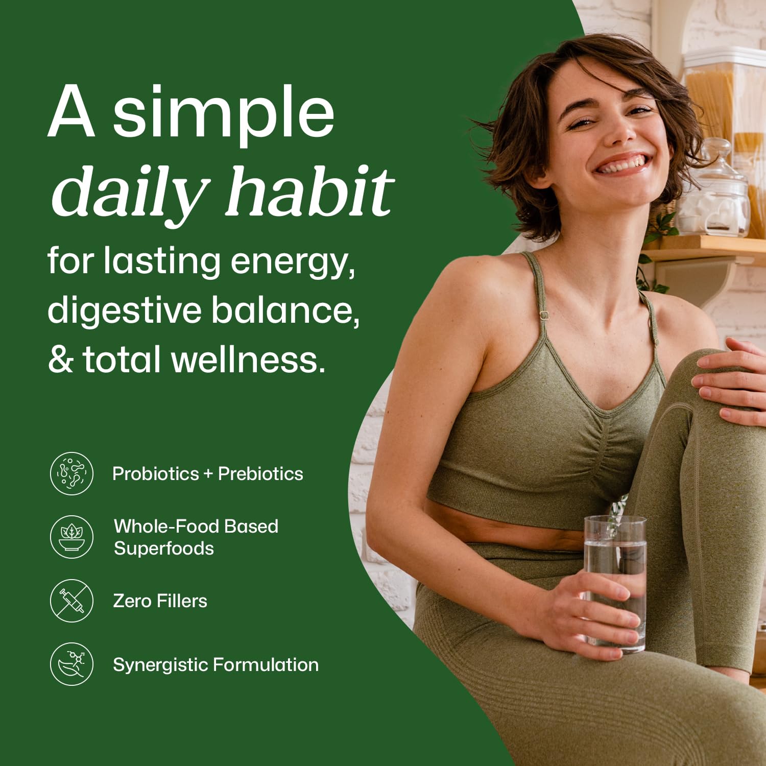 ColonBroom Superfood Greens Powder Supplement | Super Greens Juice Powder with Probiotics, Prebiotics, Spirulina & Chlorella | Natural for Energy, Immunity, Digestion & Detox Support | 28 Servings ColonBroomBuy Supplements Australia