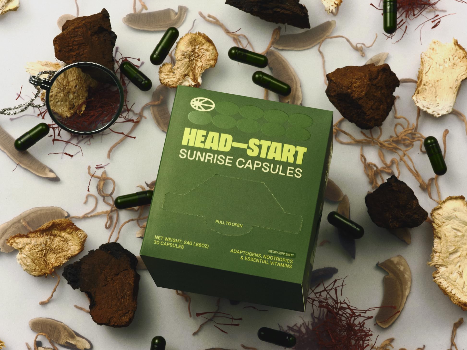 HEAD-START Sunrise Capsules | Nootropic Brain Supplement with Lion’s Mane, L-Theanine & Saffron | Adaptogen Blend for Focus, Energy, Clarity & Daily Performance HEAD-STARTBuy Supplements Australia