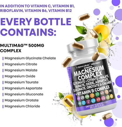 Clean Nutraceuticals Magnesium Complex with Magnesium Glycinate Citrate Malate Oxide Taurate Aspartate Orotate & Mag Chloride, Zinc Copper Manganese (90 Count (Pack of 2)) Clean Nutraceuticals buy supplements Au