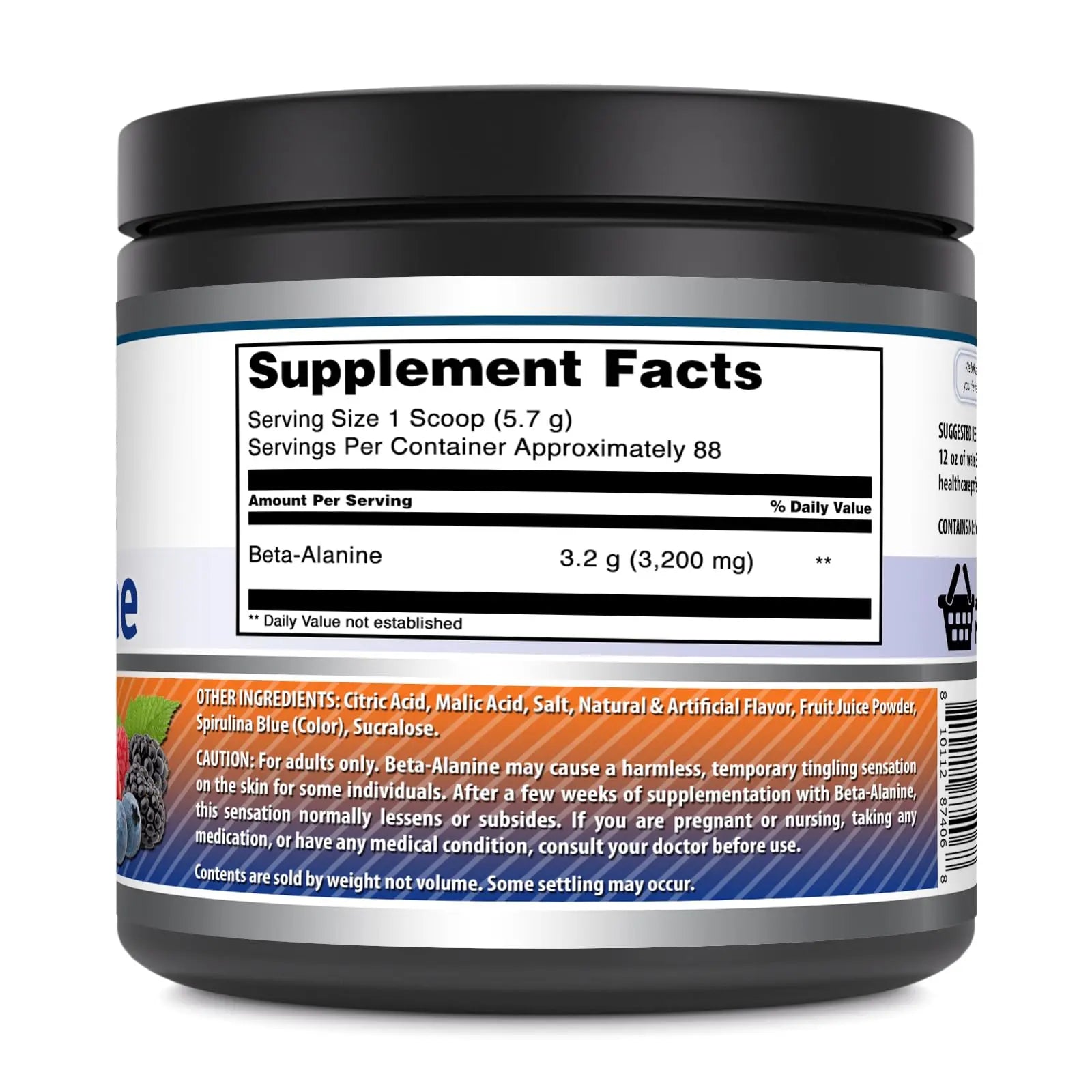 Amazing Formulas Beta Alanine 500 Grams (1.1 Lb) Powder Supplement | Wild Berry Flavor Amazing Nutrition