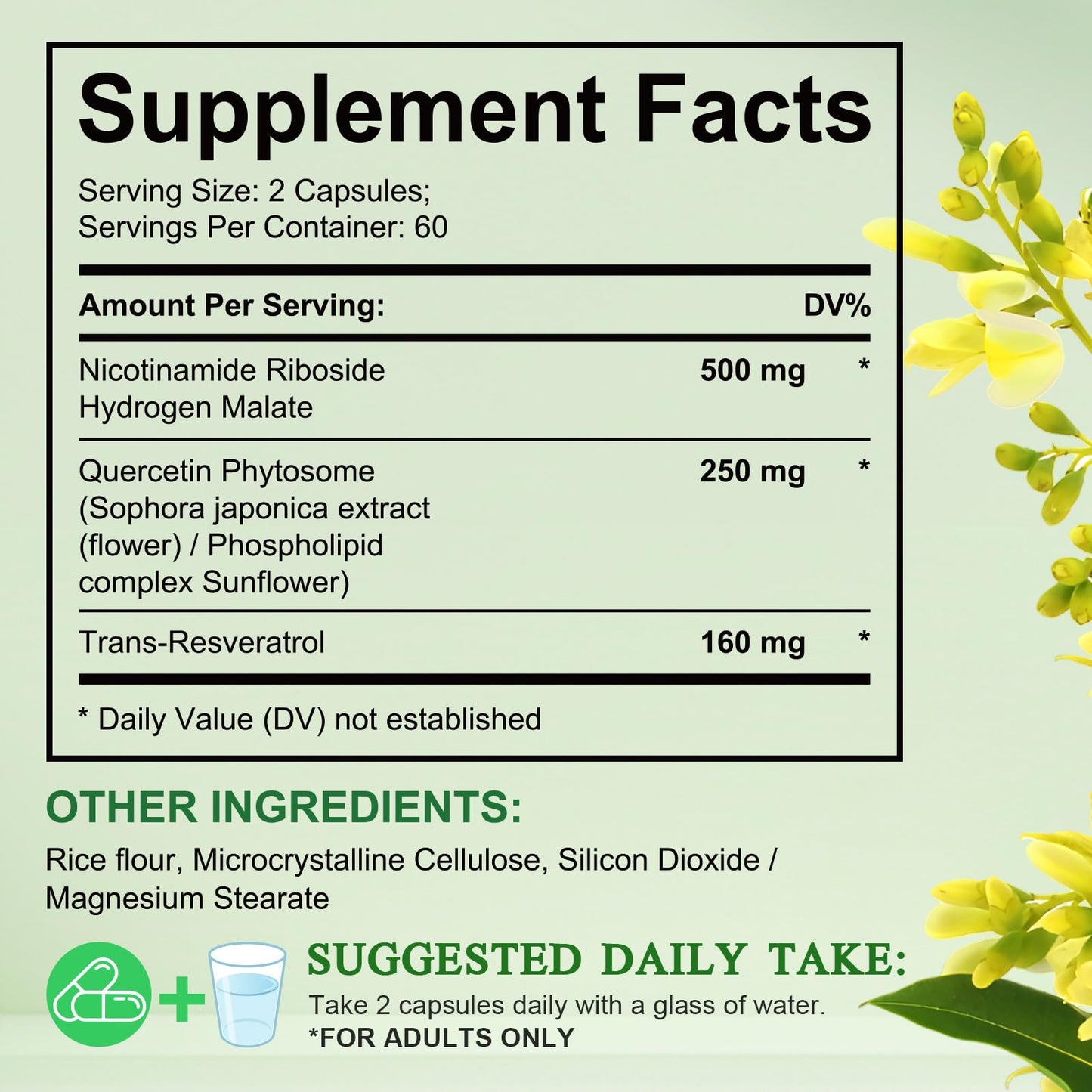 Xaarty NAD Supplement, 910MG Liposomal NAD for Women & Men, Nicotinamide Riboside, Resveratrol, Quercetin, NAD Resveratrol Supplement for Anti-Aging, 120 Capsules XaartyBuy Supplements Australia