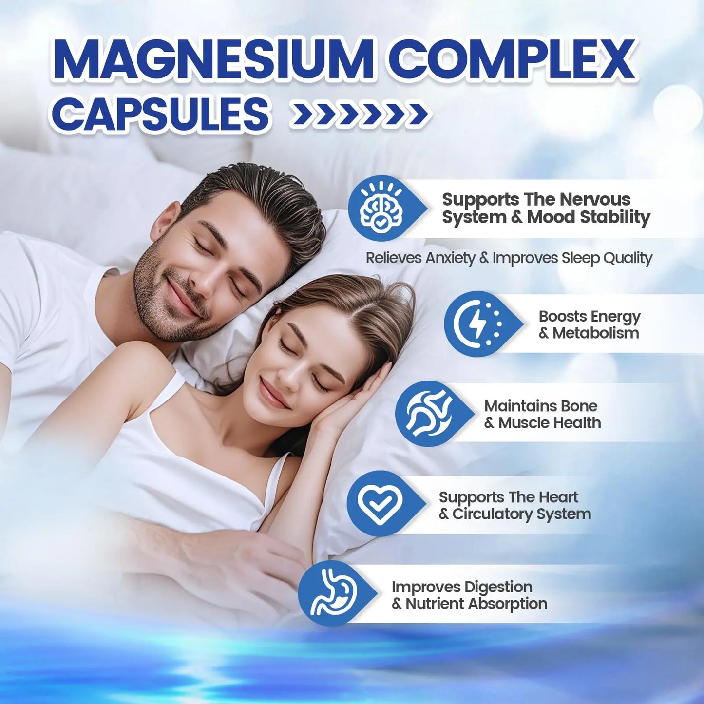 1000mg Magnesium Complex for Women & Men*, 8 Elemental with Magnesium Glycinate, Citrate, Malate, Taurate, Oxide, Carbonate, Aspartate, Orotate for Bones, Muscle VivoNu