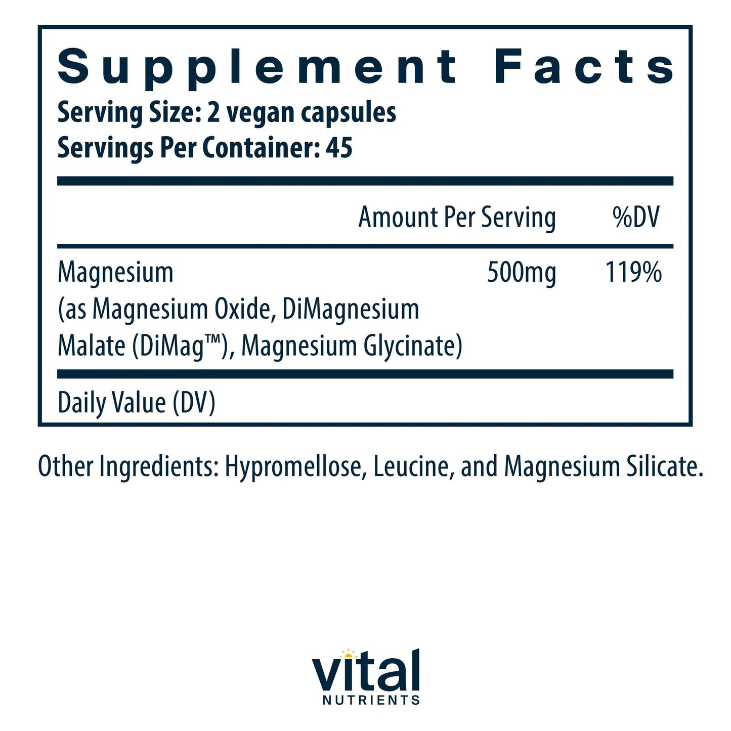 Vital Nutrients Triple Magnesium Complex Supplement | Vegan Magnesium Glycinate, Malate & Oxide 250mg | Easily Absorbed Magnesium Supplement for Stress, Muscle, Heart, Bone Support | 90 Capsules Vital Nutrients buy supplements Au