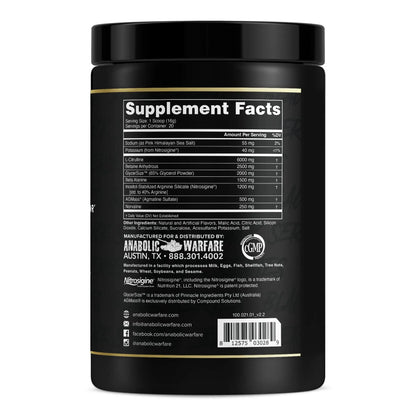 Anabolic Warfare Veiniac Muscle Pump Activator Supplement Stimulant Free Pre-Workout Anabolic Warfare