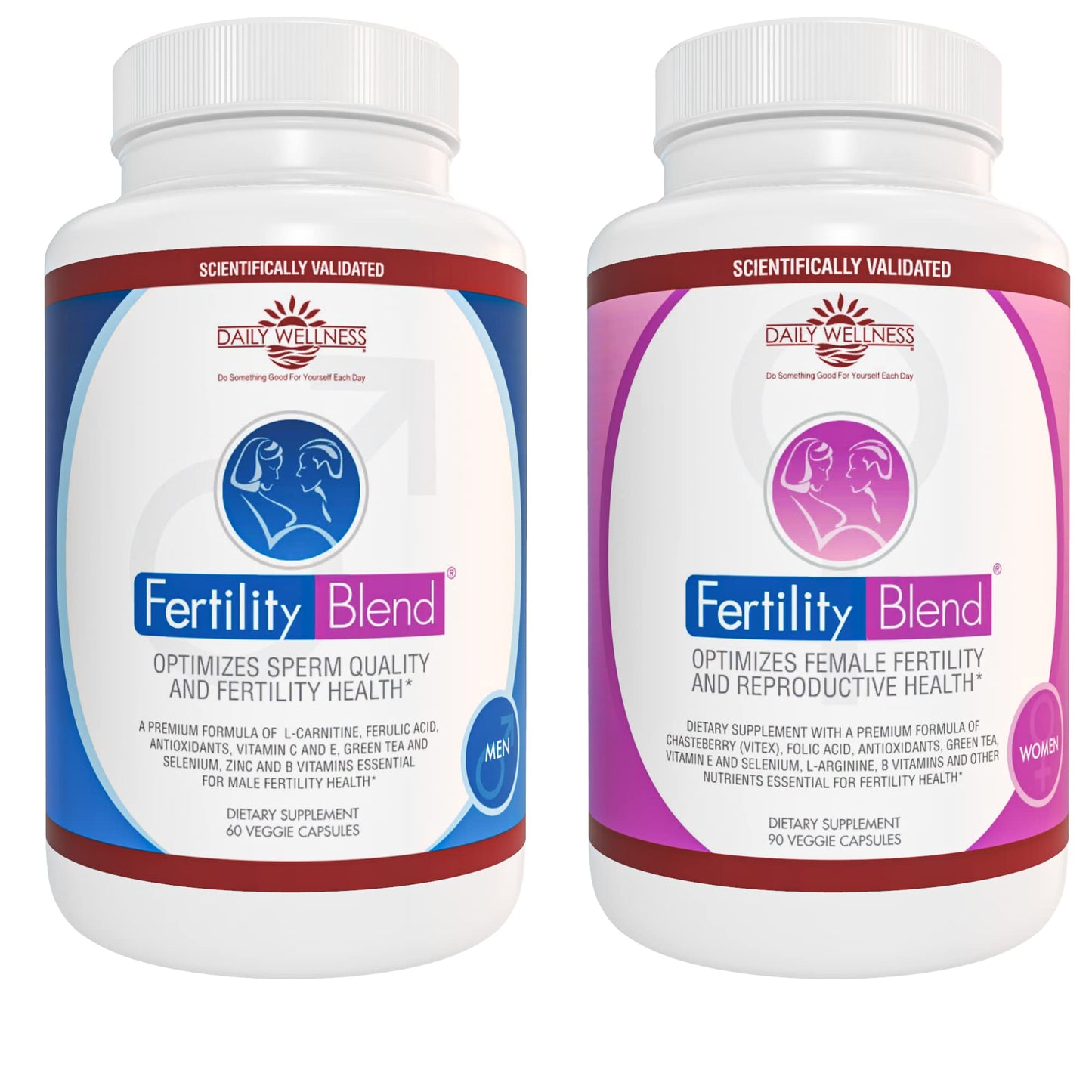 Fertility Blend Fertility Vitamins for Conception for Women and Men Bundle - 1 Month Fertility Blend