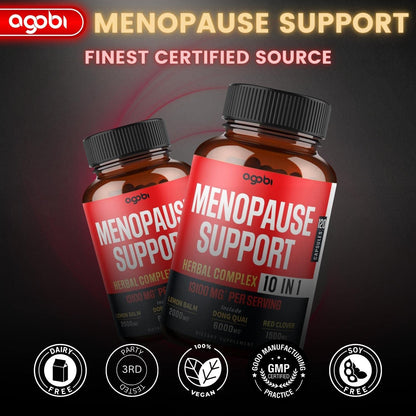 agobi Menopause Support for Women Health 13100 Mg - 10in1 with Dong Quai, Lemon Balm agobi