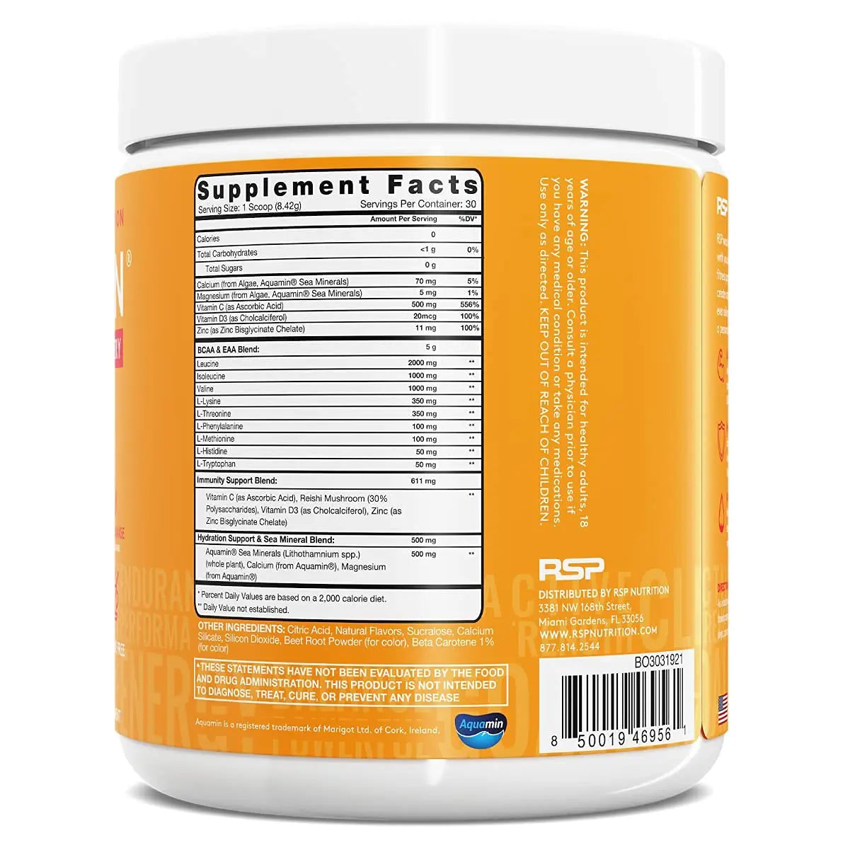 RSP NUTRITION AminoLean Pre Workout Energy (BlackBerry Pomegranate 30 Servings) RSP NUTRITION