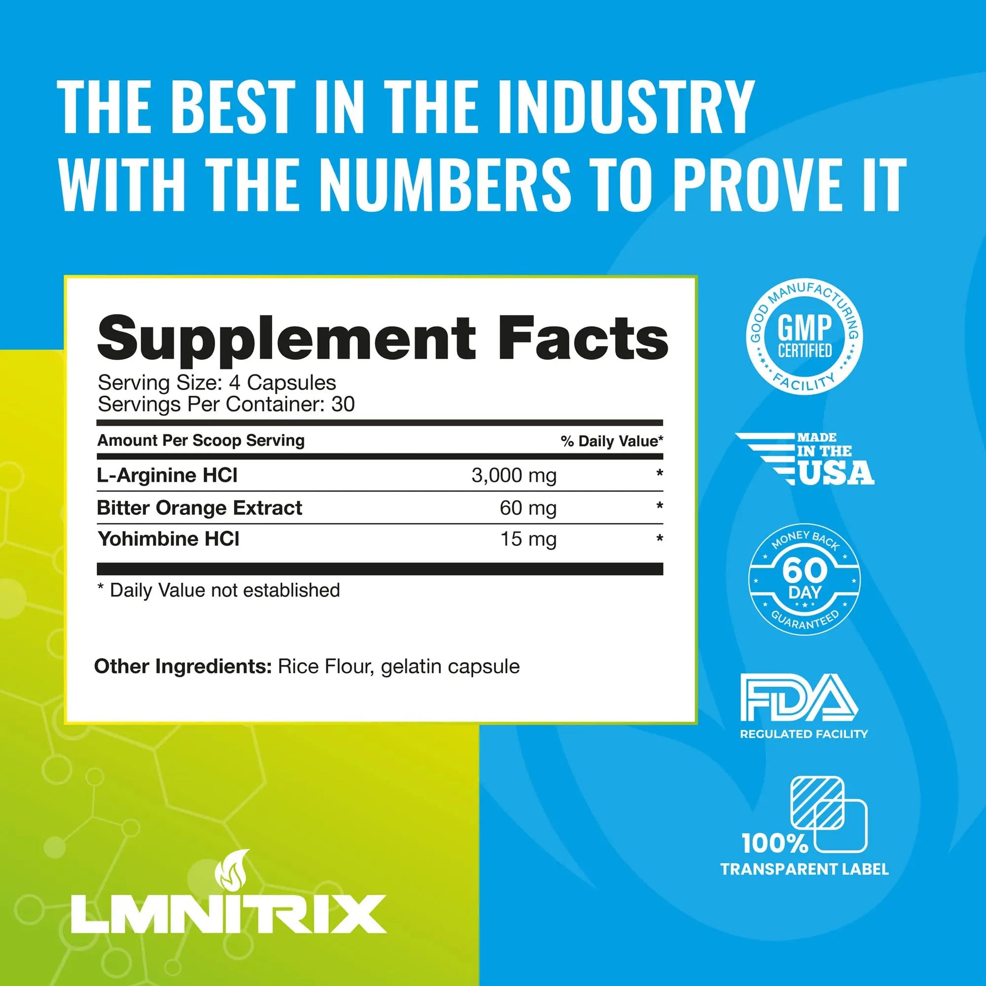 LMNITRIX VEINZ OG Nitric Oxide Booster Pills with Yohimbe Pump Supplement N.O. Mens LMNITRIX