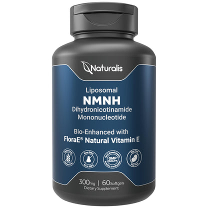 Naturalis Liposomal NMNH 300mg (NMN Alternative) | Boost NAD+ Levels & Support Healthy Aging* | Bioenhanced with Vitamin E for Advanced Absorption, Stability & Antioxidant Protection* | 60 Softgels NaturalisBuy Supplements Australia