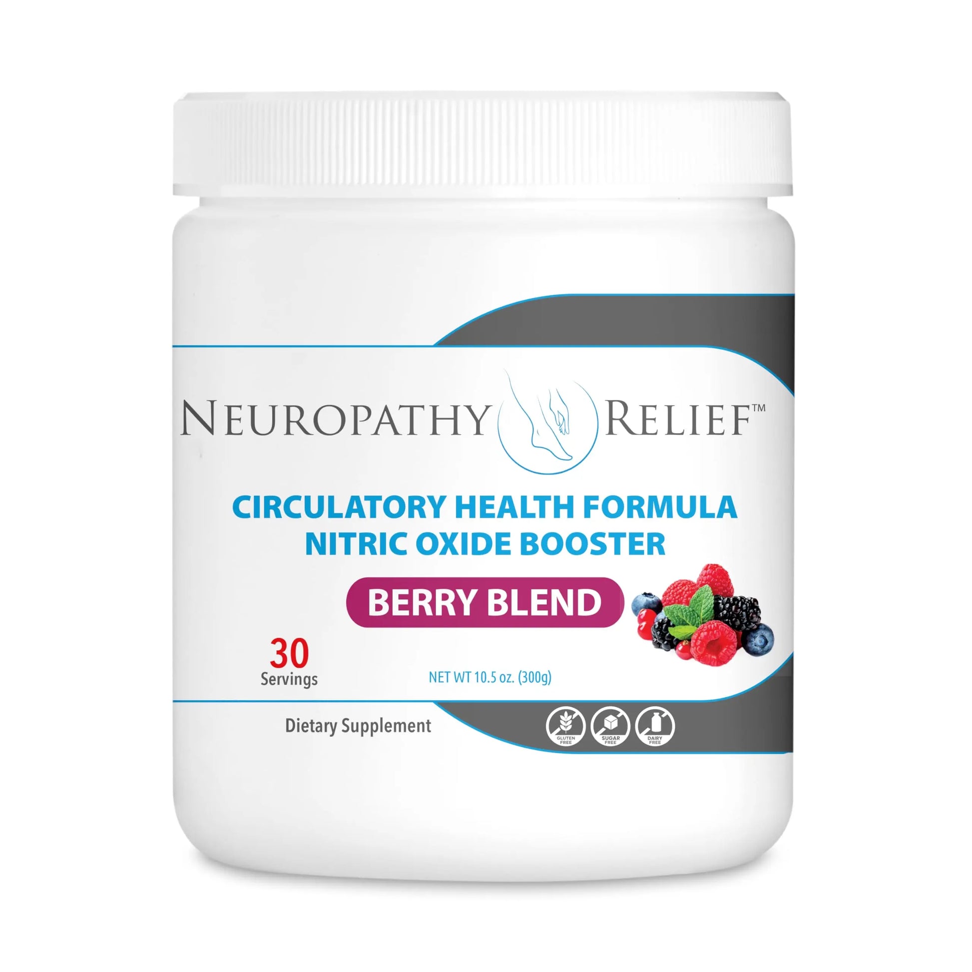 Neuropathy Relief - Circulatory Health Formula Nitric Oxide Booster - Berry Blend - L-Arginine Neuropathy Relief