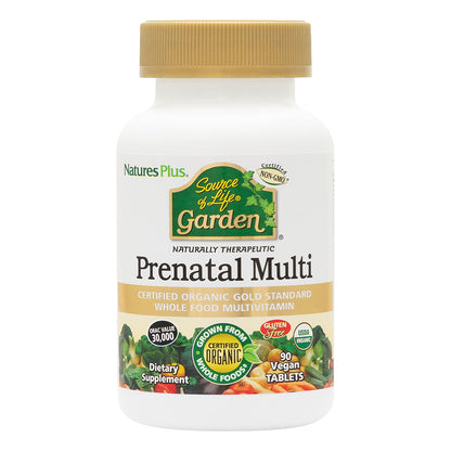 NaturesPlus Source of Life Garden Certified Organic Prenatal Multivitamin - 90 Vegan Tablets Nature's Plus