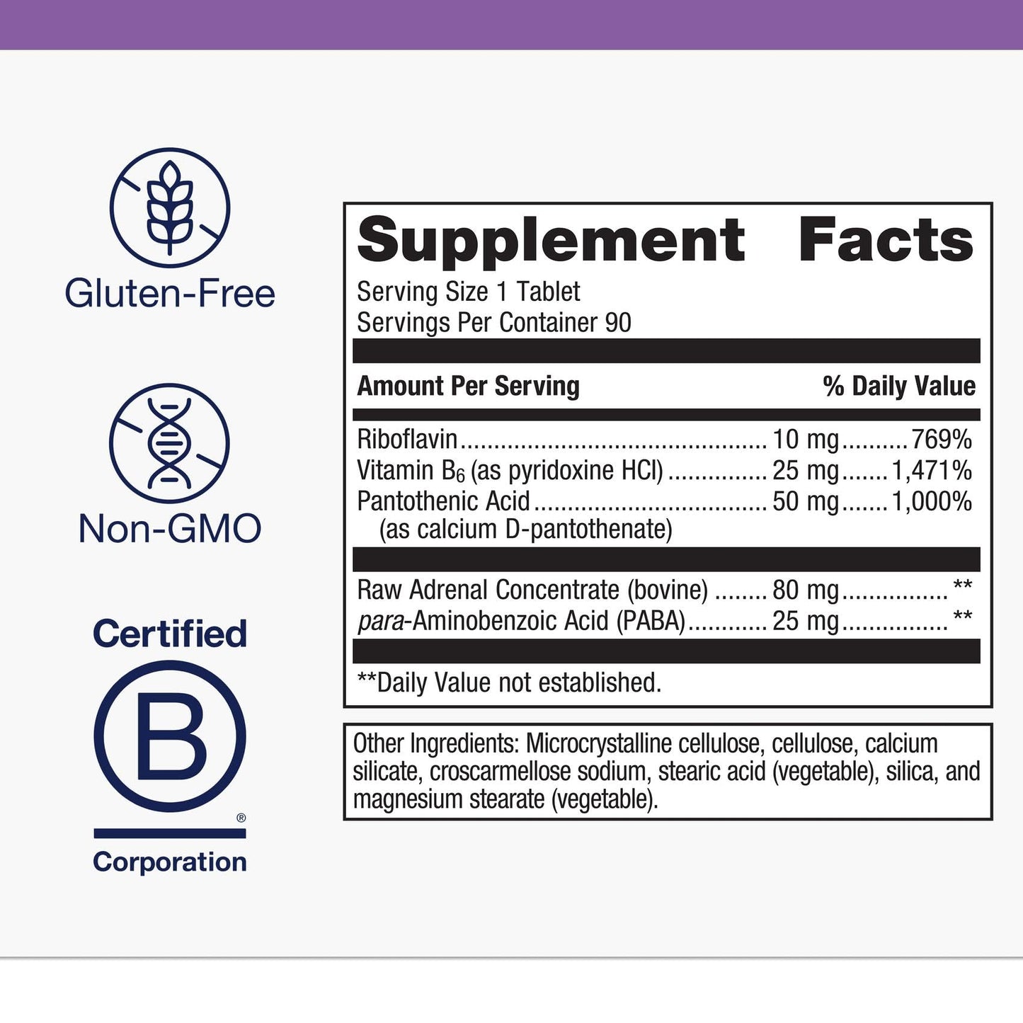 Metagenics Adrenogen - Adrenal Health with Raw Adrenal Concentrate, B Vitamins & PABA Supplement - Supports Hormone Balance, Energy & Nervous System Function* - Non-GMO, Gluten-Free - 90 Tablets MetagenicsBuy Supplements Australia