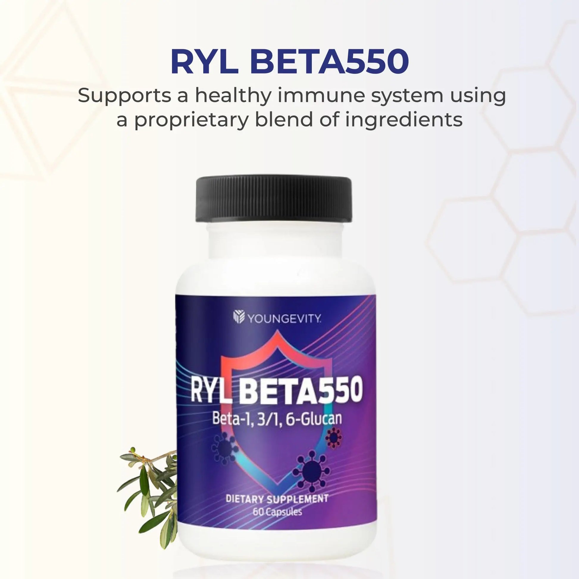 Youngevity RYL Beta550 Beta 1, 3-D Glucan Immune Support - 60 Capsules (Pack of 1) Youngevity buy supplements Au
