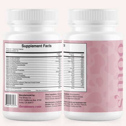 Prenatal Vitamins for Women with Iron, Vitamin D, Calcium & More, Supports Healthy Pregnancy S'moo