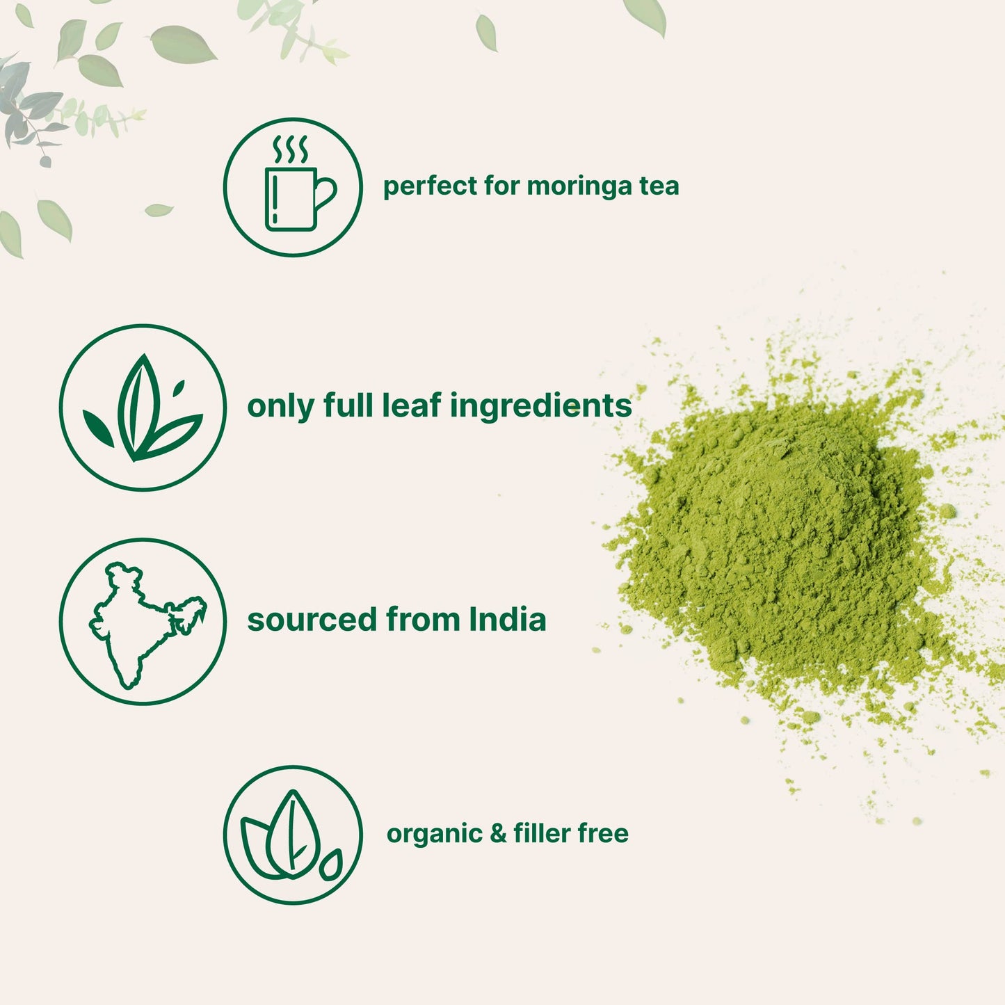 Organic Moringa Oleifera Leaf Powder for Hair, 2 Pounds, Rich in Antioxidants and Immune Micro IngredientsBuy Supplements Australia