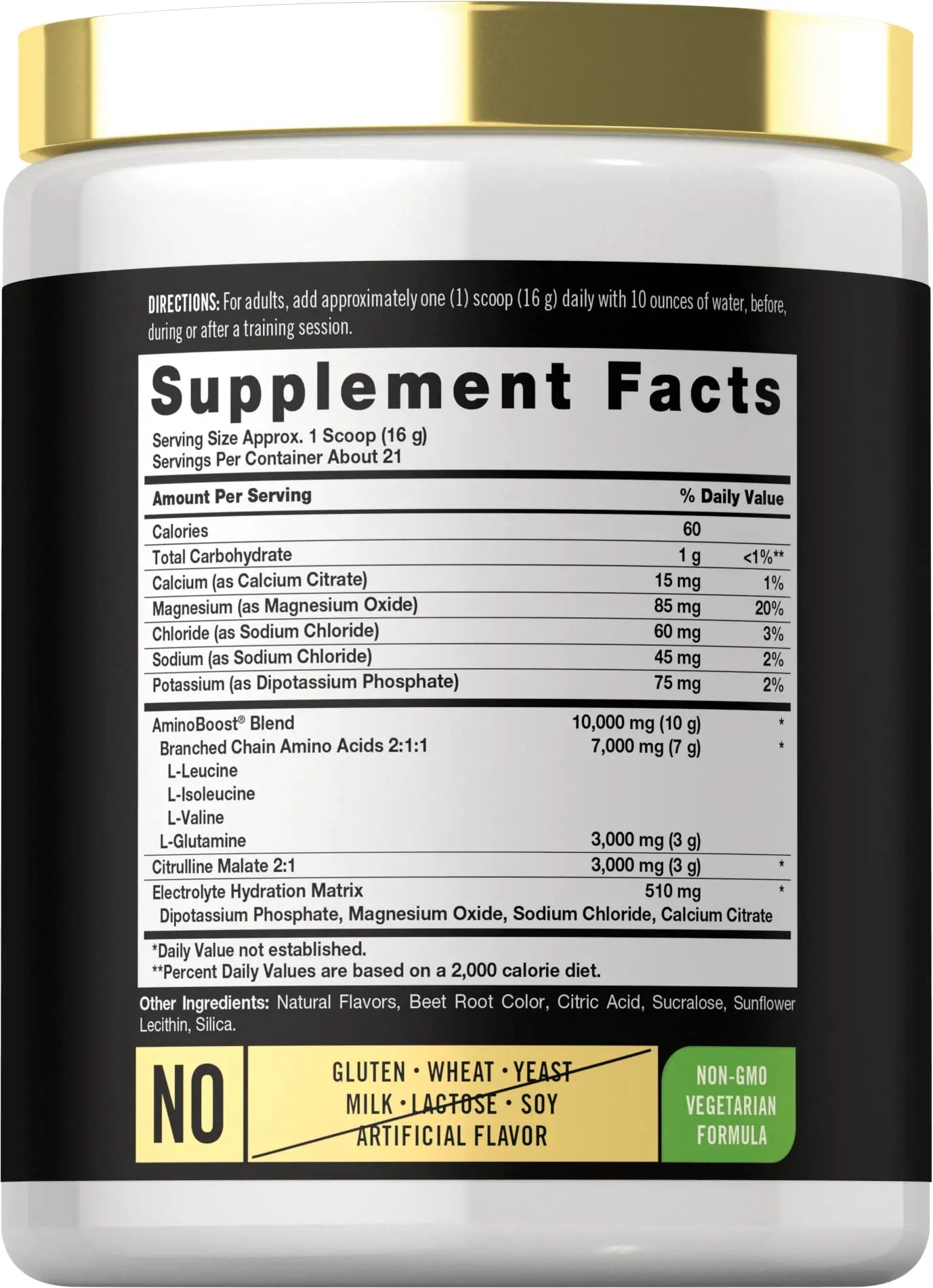 Carlyle Stim Free Pre Workout Powder | BCAA Amino Acids | 7g BCAA | Fruit Punch Flavor Carlyle