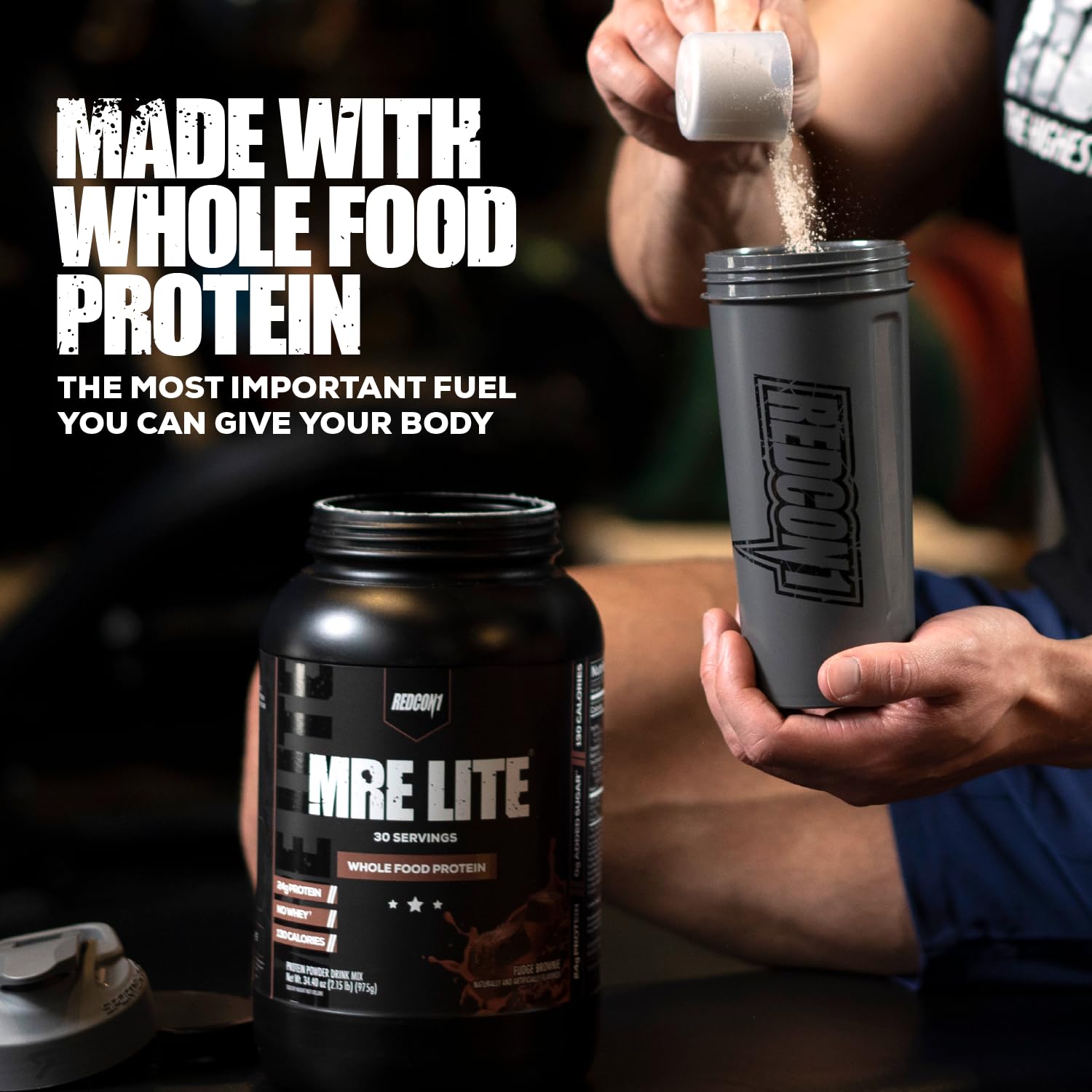 REDCON1 MRE Lite Whole Food Protein Powder, Cookies N' Cream - Low Carb & Whey REDCON1Buy Supplements Australia