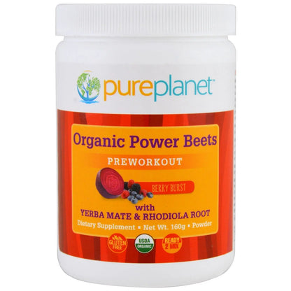 Pure Planet Organic Power Beets Preworkout Berry Burst 160 g PURE PLANET