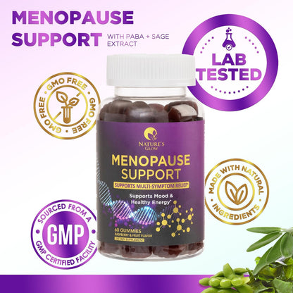 Menopause Support Supplement for Women - Multi Benefit Menopause Relief Vitamin Gummy Nature's Glow