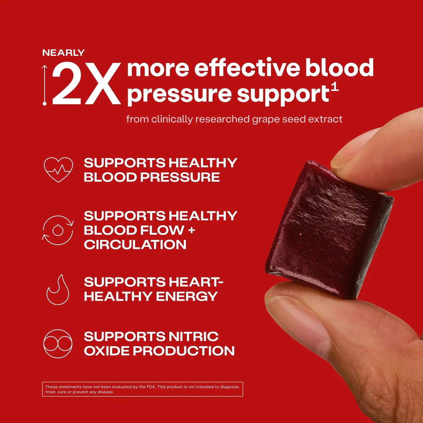 Humann SuperBeets Heart Chews, Beet Root Powder Support Energy Supplement, Nitric Oxide and Blood Pressure Support, Grape Seed Extract & Non-GMO Humann