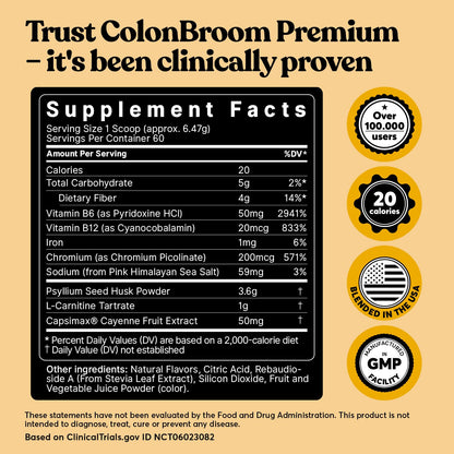 ColonBroom Premium Psyllium Husk Powder (Strawberry, 60 Servings) + Shaker Bottle for Colon Broom Fiber Powder Drink Bundle - Colon Cleanse for Bloating Relief & Gut Health - Fiber Powder Supplement ColonBroomBuy Supplements Australia