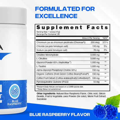 XEELA Organic Pre Workout Powder: Clean Preworkout for Men & Women, with Flavored XEELA