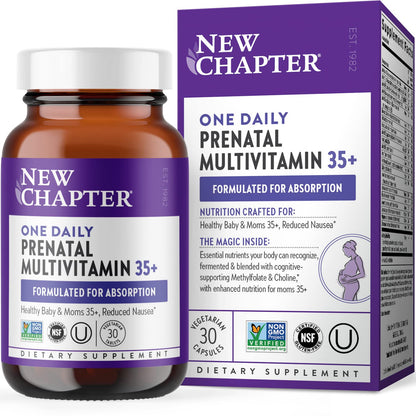 New Chapter Prenatal Vitamins, One Daily Prenatal Multivitamin Enhanced for Age 35+ with Methylfolate New Chapter