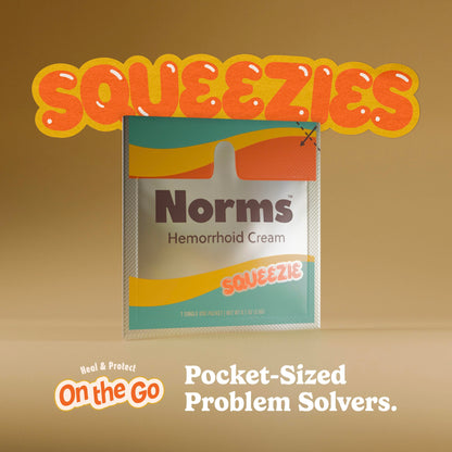Norms Squeezies Lidocaine Hemorrhoid Cream, Discreet Single Use Travel Packets, 5% Lidocaine, Phenylephrine, Aloe and Glycerin – Numbing, Soothing & Swelling Relief On the Go, 5 Count NormsBuy Supplements Australia