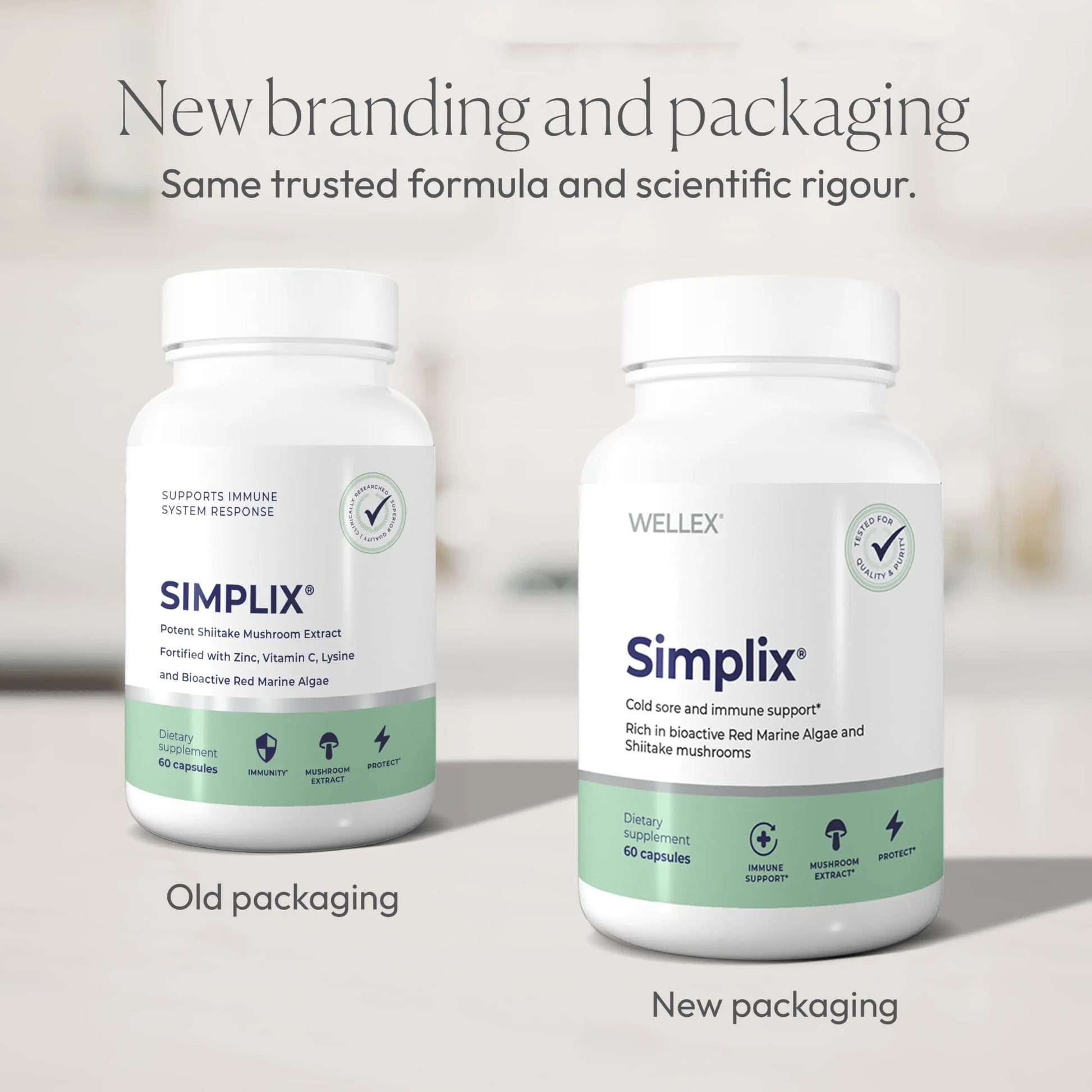 Simplix | Natural Supplement to Strengthen The Immune System | Respond to Outbreaks | Source of Highly Researched Mushroom & Seaweed Polysaccharides 60 Veggie Capsules (1 Pack) Papillex buy supplements Au