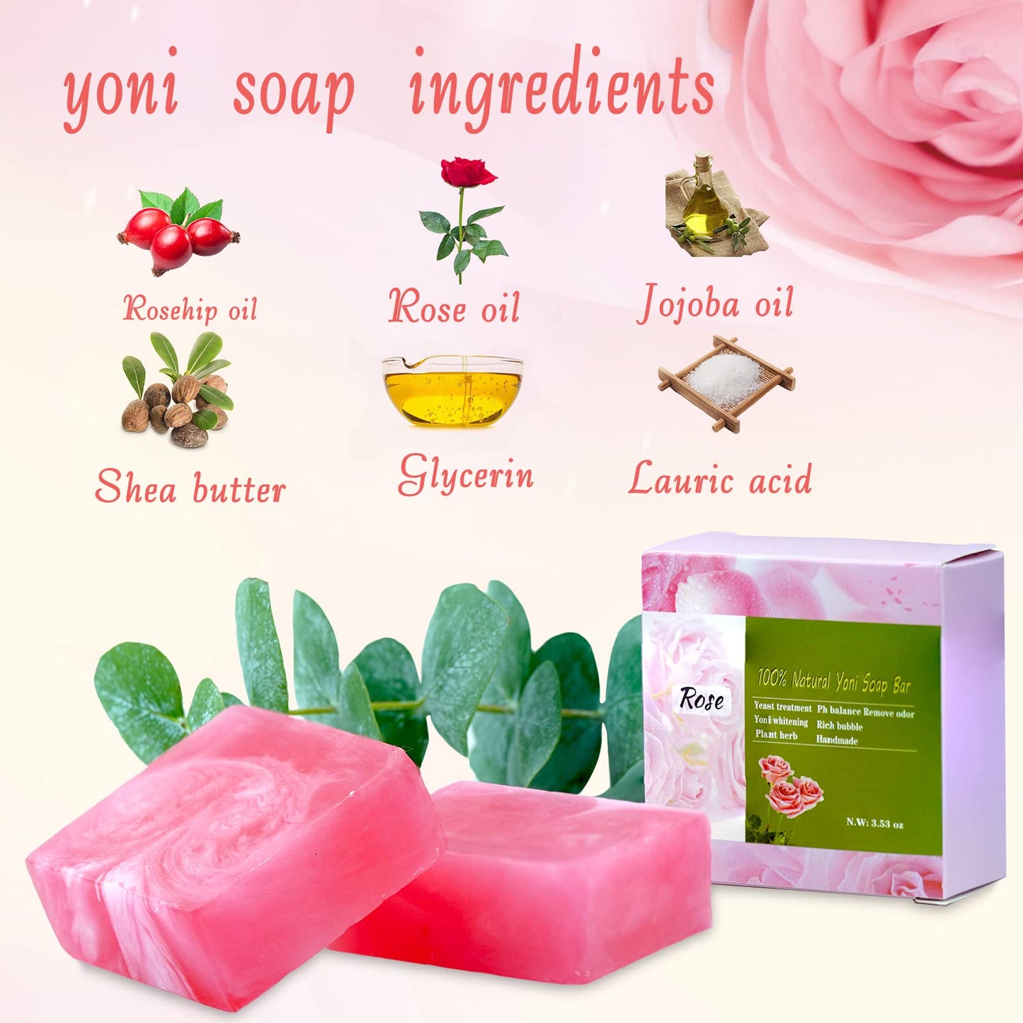 Yoni Soap Bars and Natural Yoni Oil Set, Yoni Oil Vaginal Wash for Women Feminine Wash Vaginial Shibarcle