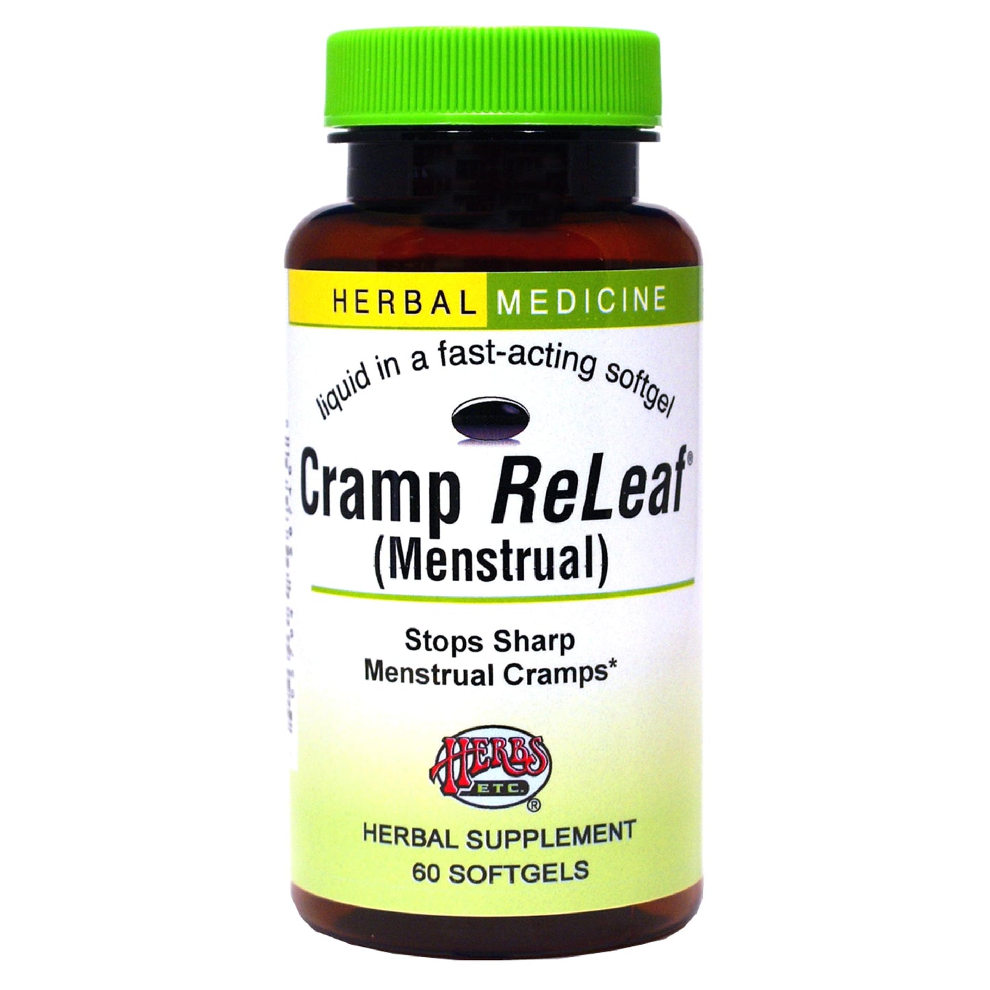 Herbs Etc. Cramp ReLeaf (Menstrual) - Abdominal Muscle Support - Herbal Supplement to Aid Menstrual Health - Period Cramp Support with Black Haw, Cramp Bark and Bethroot - 60 Softgels (60 Servings) Herbs Etc.Buy Supplements Australia
