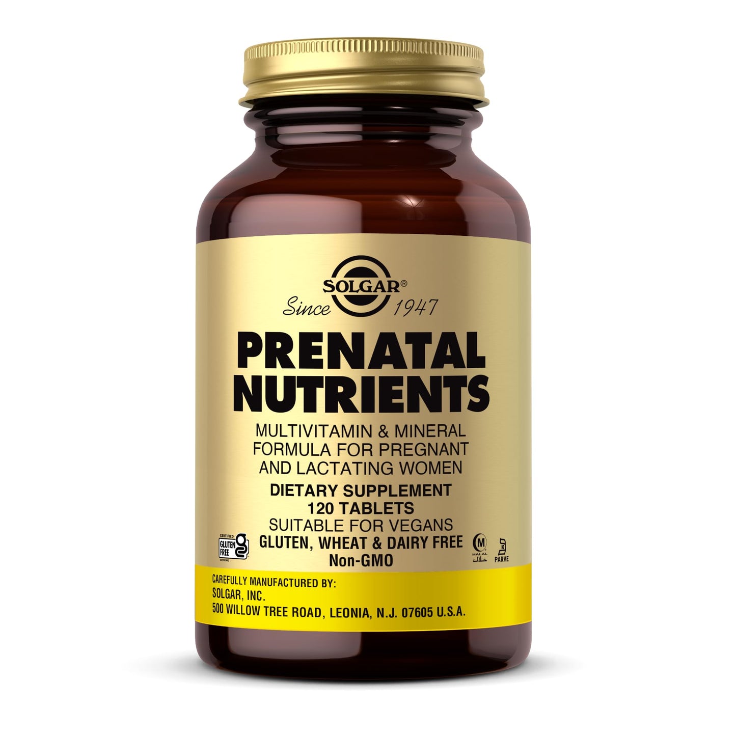 Solgar Prenatal Nutrients, 120 Tablets - Multivitamin & Mineral Formula for Pregnant & Lactating Women SOLGAR
