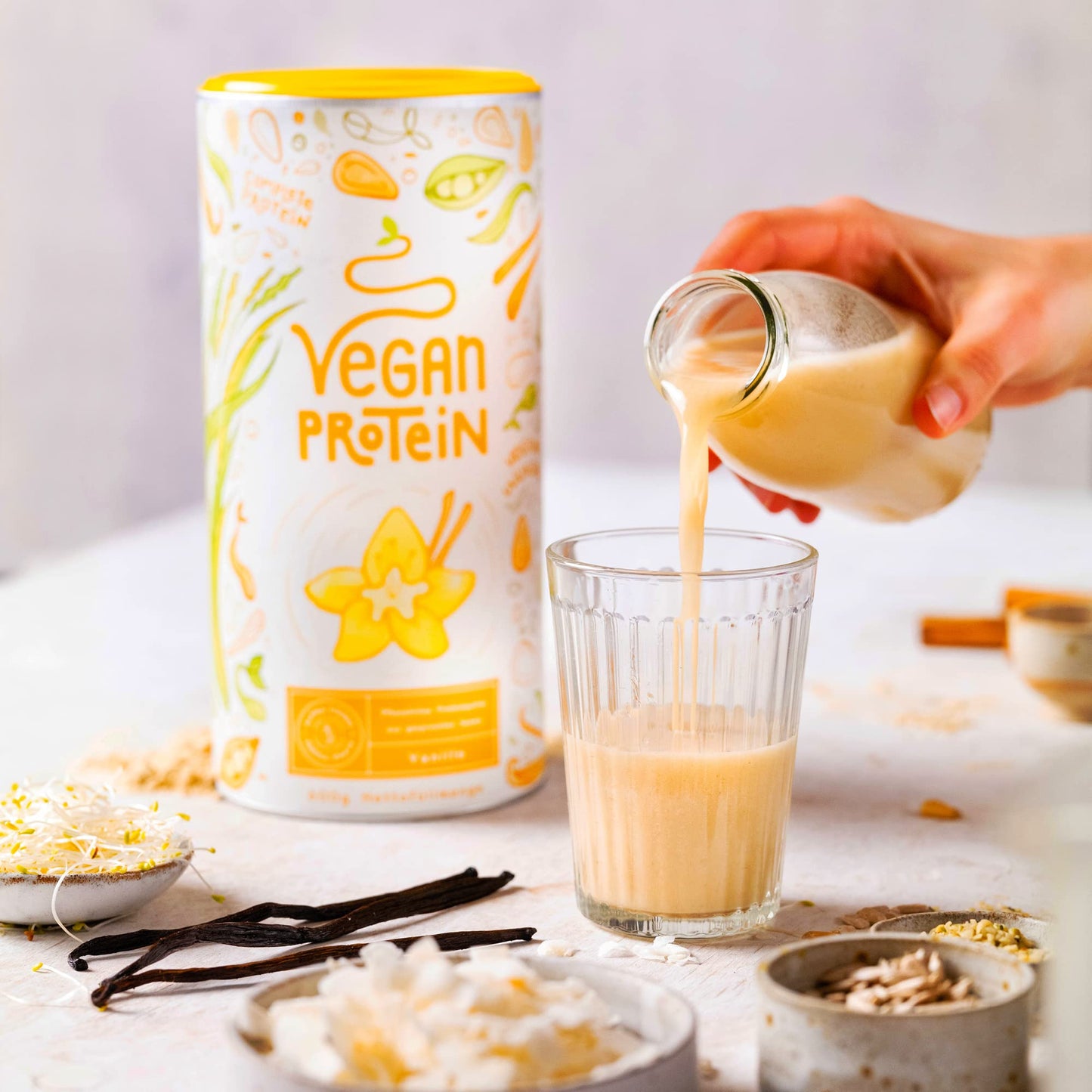 Vegan Protein Powder Vanilla - 1.2kg(80 servings) - 100% Plant Based Protein Powders Alpha FoodsBuy Supplements Australia