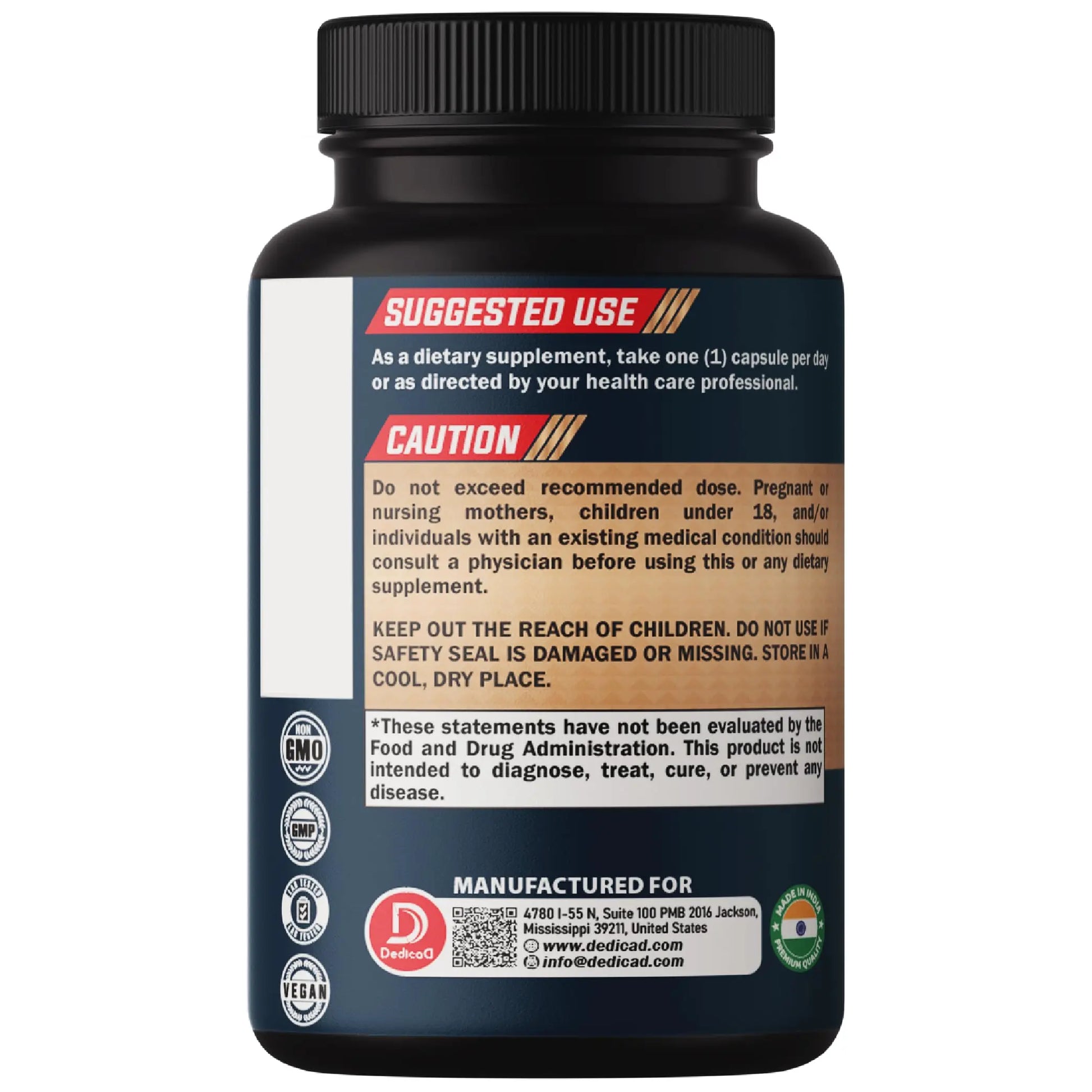 DEDICAD Kava Kava Capsules - 3 Month Supply - 9 Herbs with Ginkgo Biloba, Ashwagandha Root, Andean Cocoa, Graviola Leaf, Chamomile, Valerian, Lemon Balm & Skullcap - Support Mood & Immune - 90 Pills DEDICAD buy supplements Au