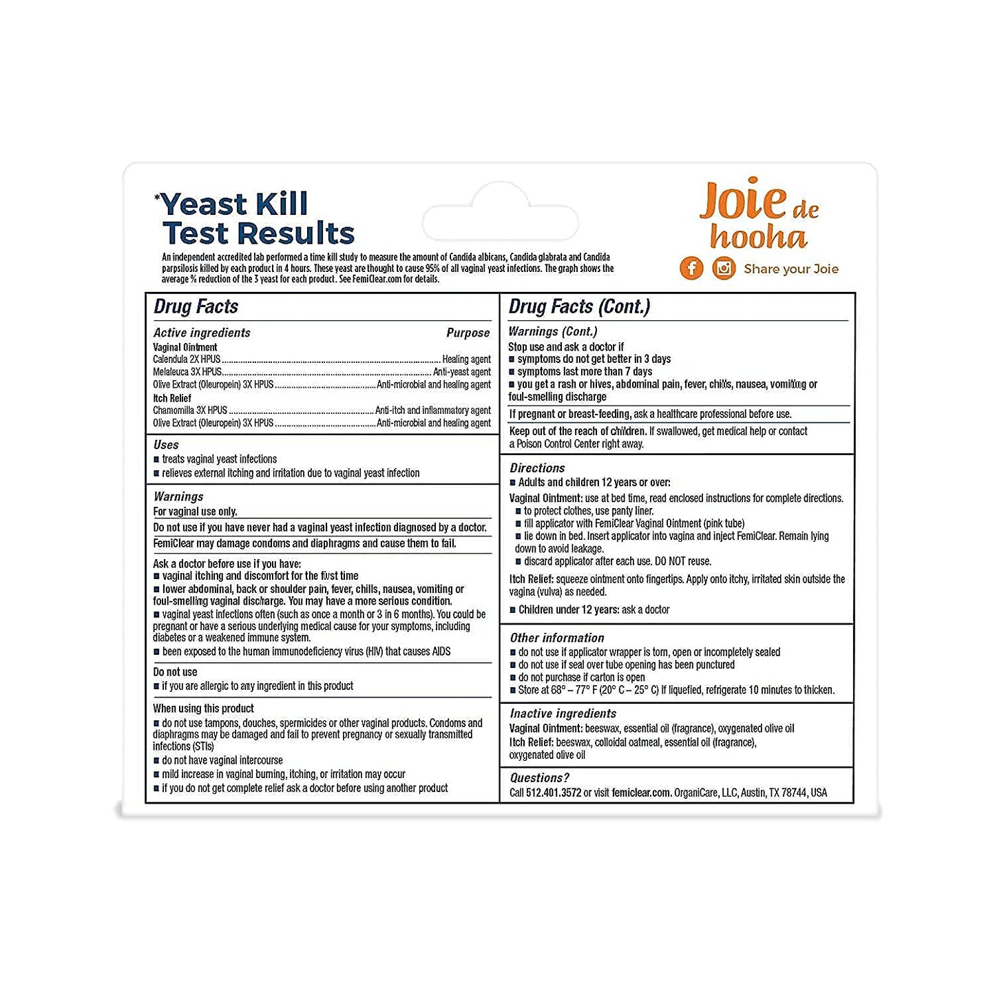 FemiClear 1-Day Yeast Infection Treatment & Vaginal Itch Relief Ointment - Fast Relief Bundle (Pack of 2) FemiClearBuy Supplements Australia