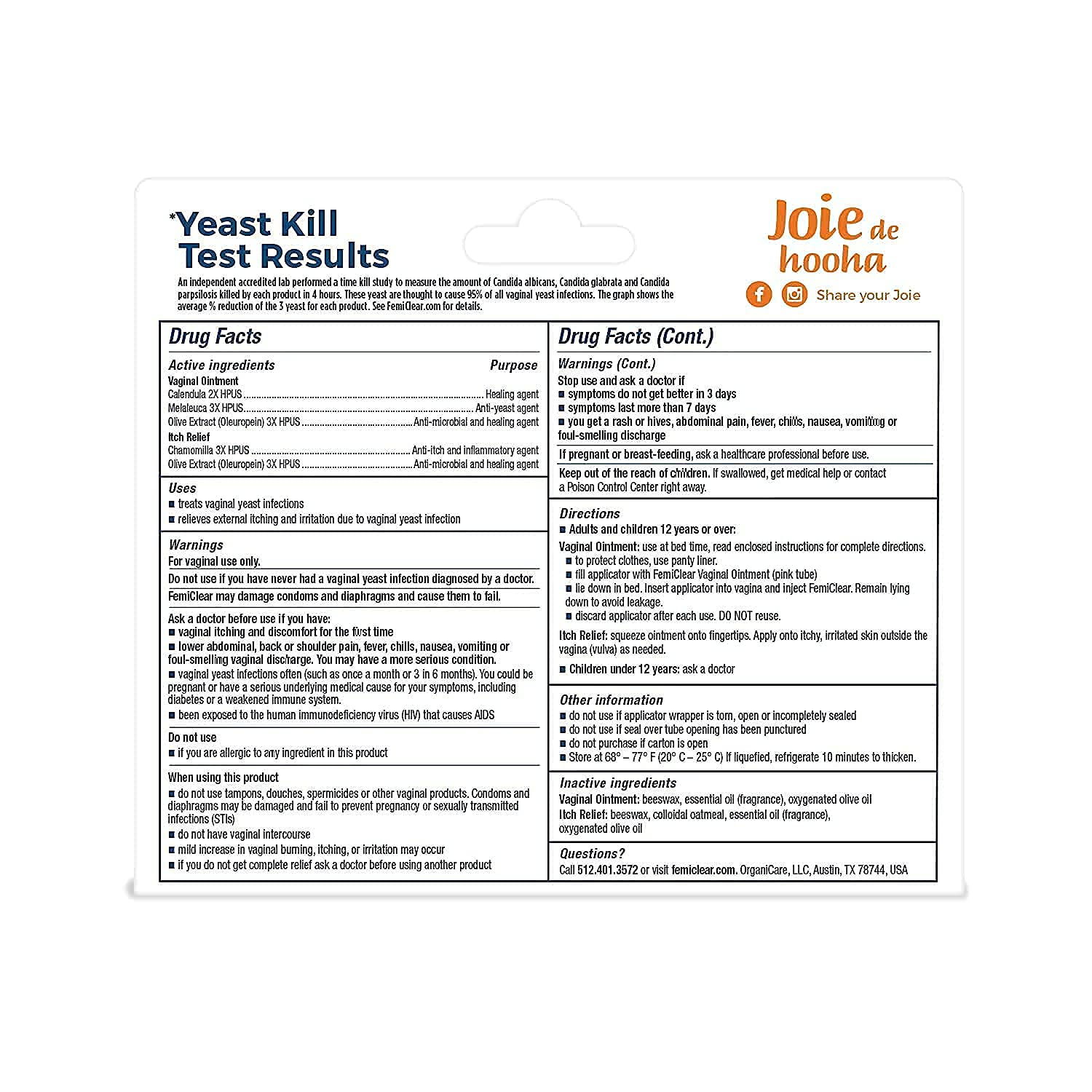 FemiClear 1-Day Yeast Infection Treatment & Vaginal Itch Relief Ointment - Fast Relief Bundle (Pack of 2) FemiClearBuy Supplements Australia