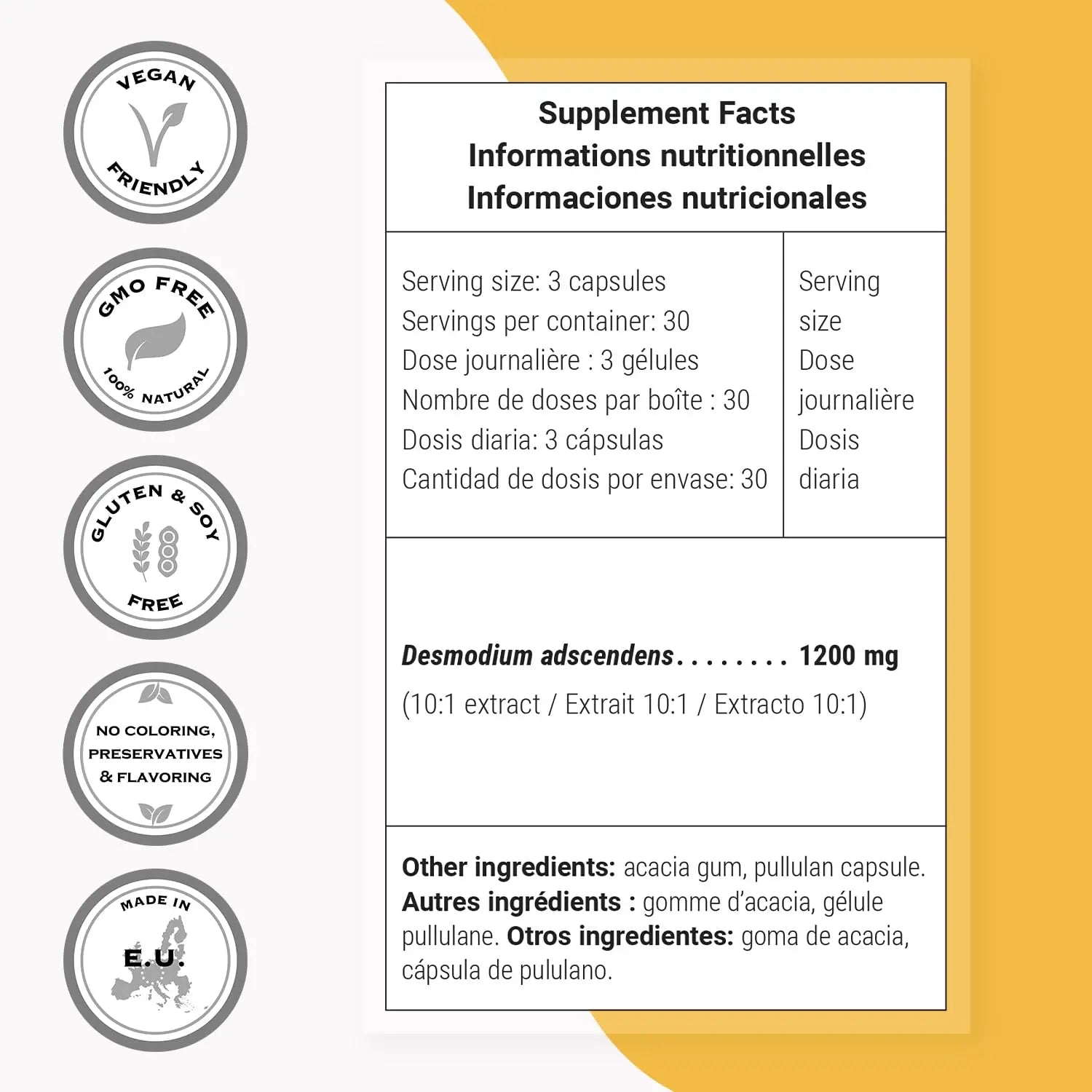 Supersmart - Desmo Forte ™ - Liver Support Supplement - 1:2 Liquid Extract of Desmodium Asdscendens | Non-GMO & Gluten Free - 250 ml Supersmart buy supplements Au